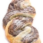 Keto "Nutella" Pastry Braid - this beautiful low carb treat is made with fathead dough.