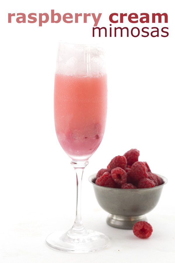 Low Carb Raspberry Cream Mimosas. Ring in the new year with this refreshing cocktail recipe.