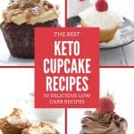 Titled collage for keto cupcake recipes