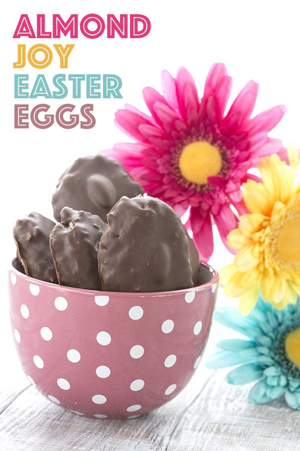 Easy and healthy Easter Candy. Low Carb Almond Joy Easter Eggs.