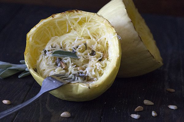 Keto Low Carb Browned Butter Spaghetti Squash Recipe