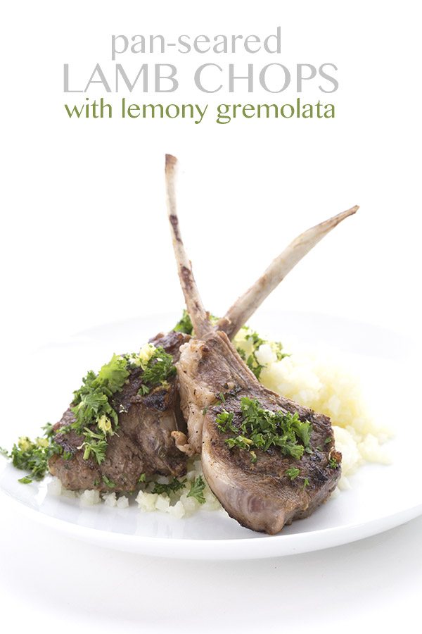 Easy pan-seared lamb chops are perfect with the bright flavour of gremolata. LCHF Keto Banting Recipe