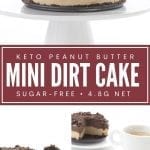 Pinterest collage for mini keto dirt cake