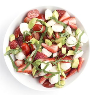 A delicious low carb keto summer salad, a great way to use fresh produce!