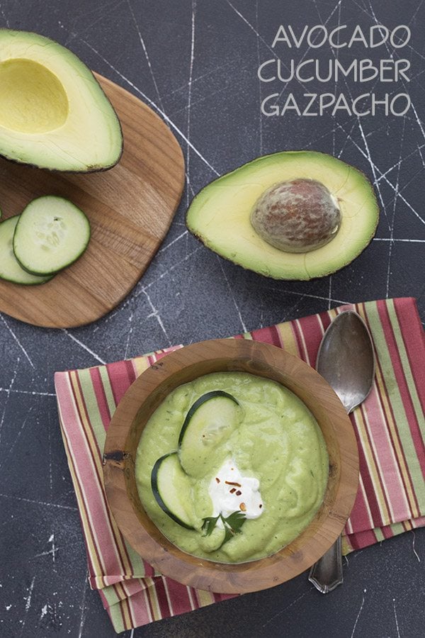 Low Carb Avocado Cucumber Gazpacho Recipe