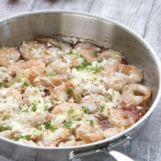 Easy Greek Shrimp Recipe. Low carb keto dinner.