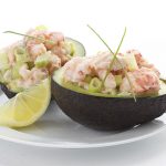 Easy keto meal idea: lobster roll stuffed avocados