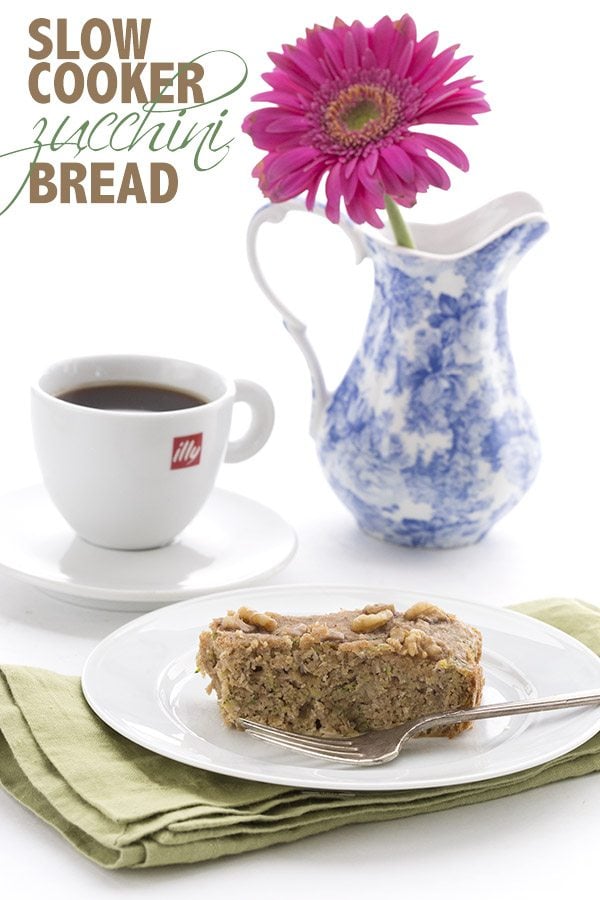 Easy low carb Zucchini Bread recipe made in your slow cooker