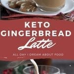 Pinterest collage for keto gingerbread lattes