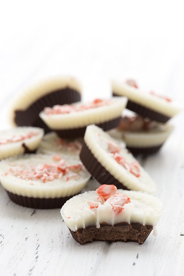 Low Carb Peppermint Bark Cups