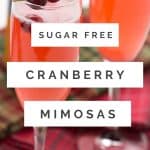 Pinterest image for keto cranberry mimosas