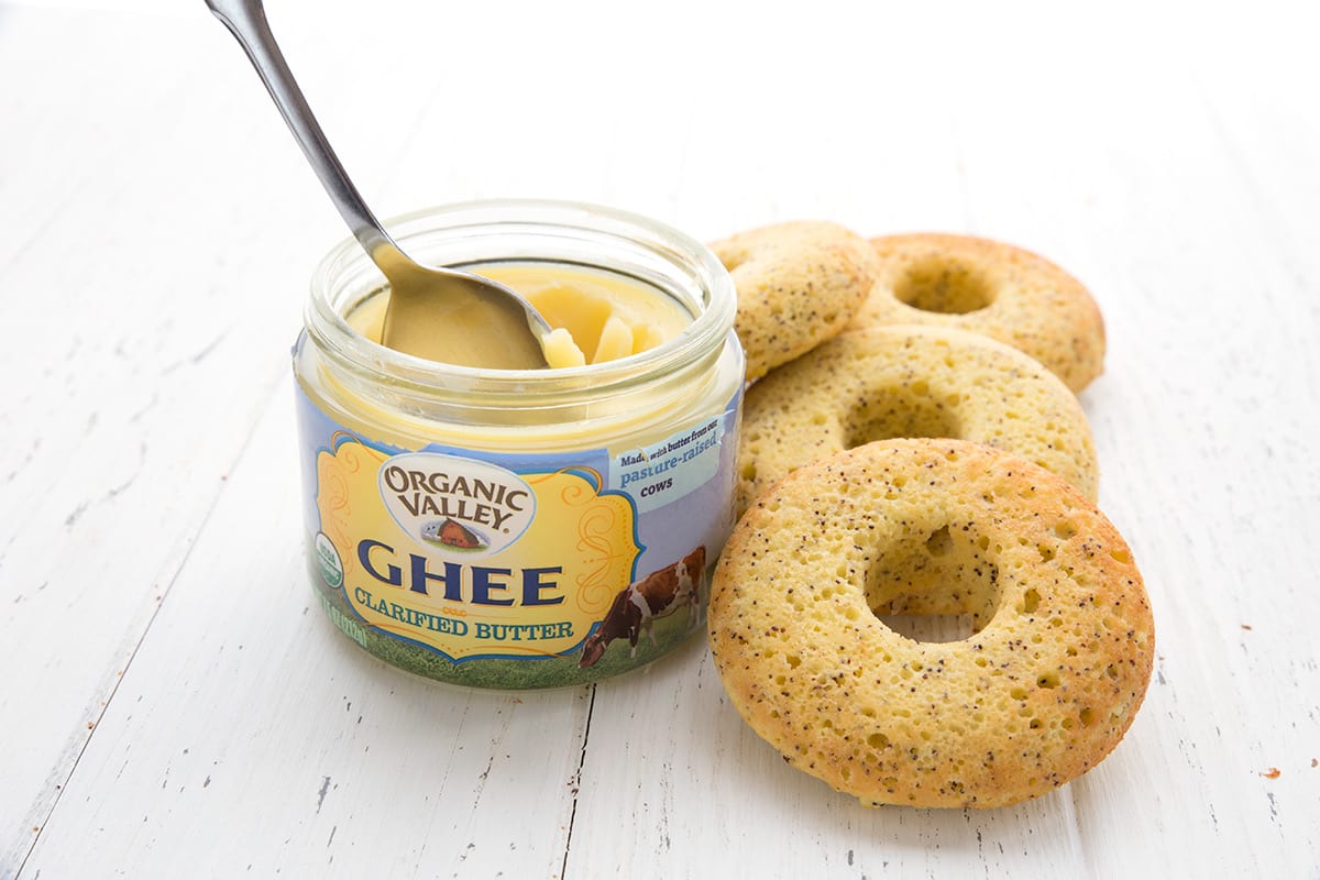 Organic Valley Ghee with donuts