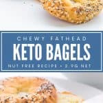 Pinterest collage for keto coconut flour bagels