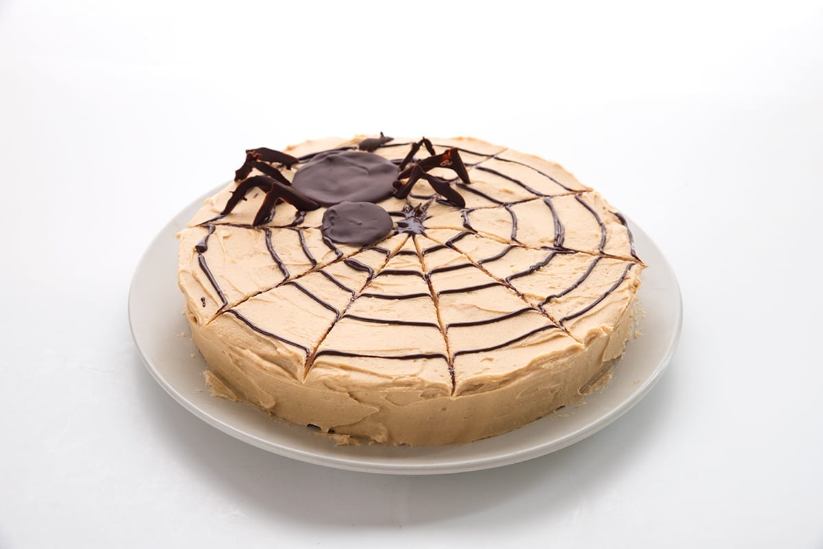 Low Carb Chocolate Peanut Butter Cake for Halloween
