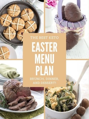 Titled collage for Keto Easter Menu Plan