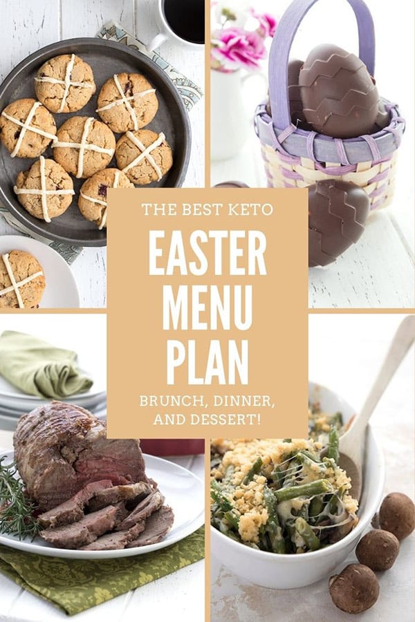 Titled collage for Keto Easter Menu Plan