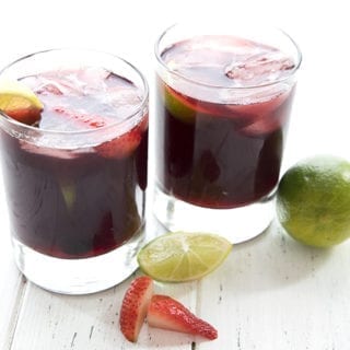 Two glasses of low carb sangria