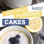 Low carb sugar-free lemon pudding cake