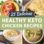 Pinterest collage for Keto Chicken Recipes.