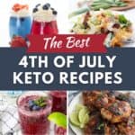 Pinterest collage for Keto 4th of July Recipes