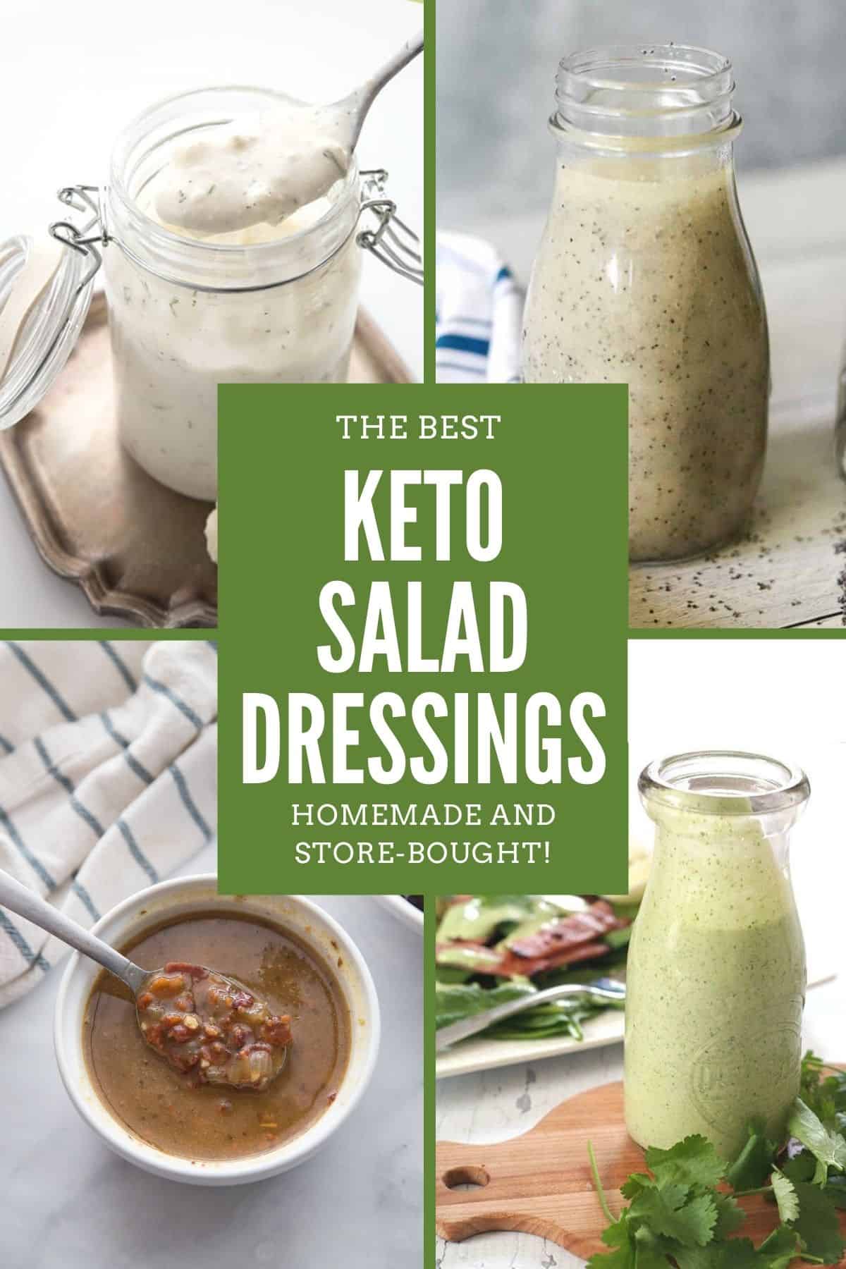 Titled collage for keto salad dressings
