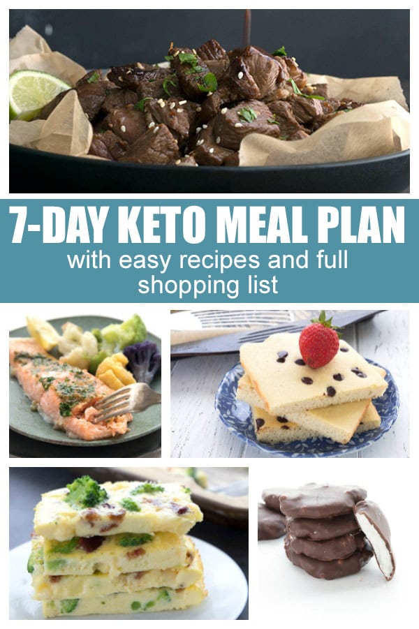 Easy Keto Meal Plan collage