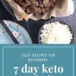 Easy keto meal plan for beginners graphic