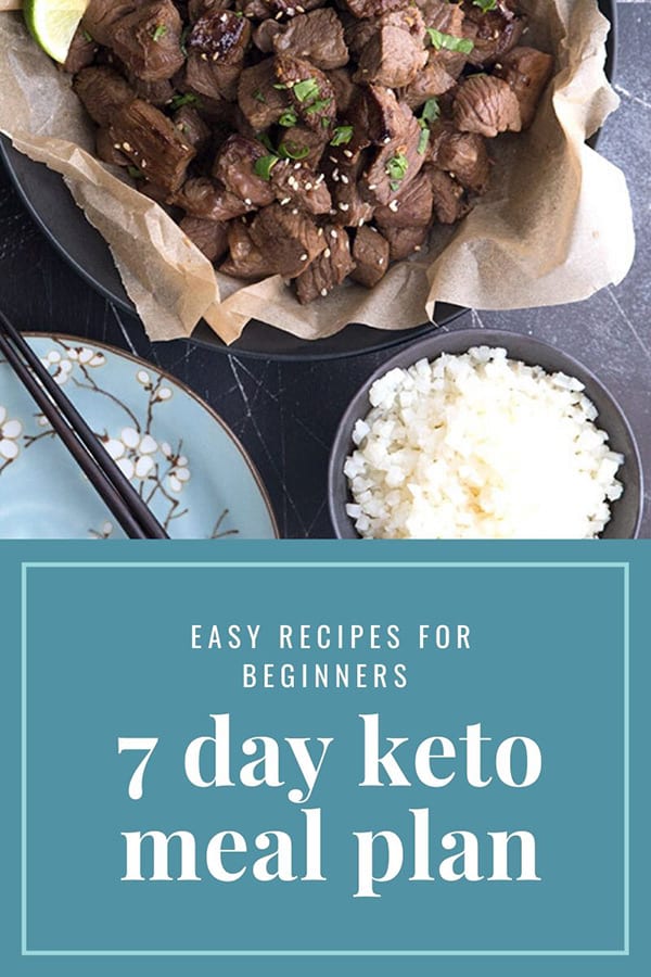 Easy keto meal plan for beginners graphic
