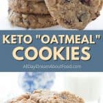 Pinterest collage for keto oatmeal cookies