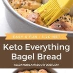 Pinterest collage for Keto Everything Bagel Bread