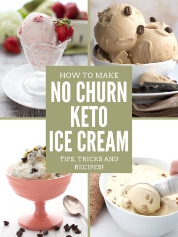 Collage of keto no churn ice cream recipes