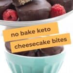Pinterest collage for Keto Cheesecake Bites