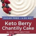Pinterest collage for Keto Chantilly Cake