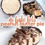 Pinterest collage for Keto Peanut Butter Pie.