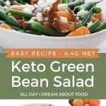 Pinterest collage for Keto Green Bean Salad