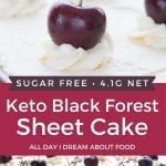 Pinterest collage for Keto Black Forest Cake