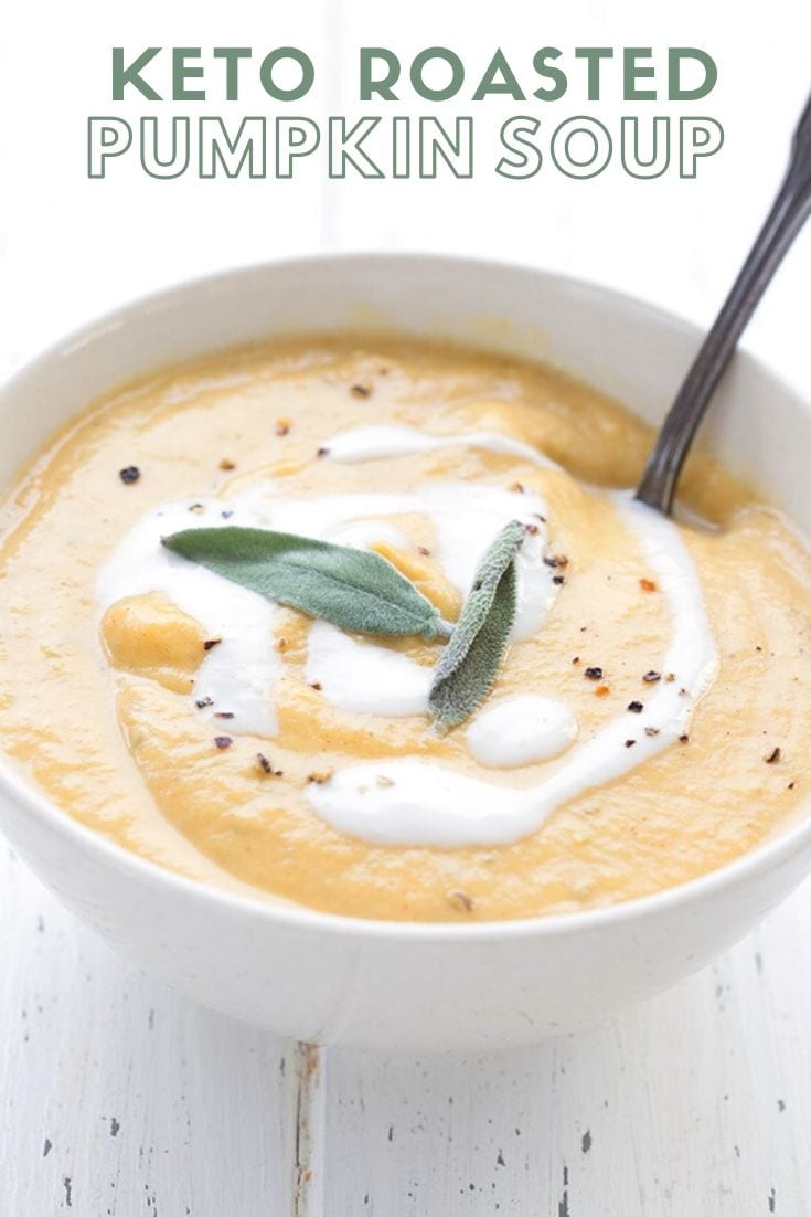 Keto Roasted Pumpkin Soup - All Day I Dream About Food