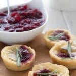 Pinterest collage for keto cranberry brie bites