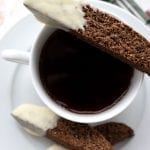 Pinterest image for keto gingerbread biscotti