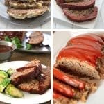 Pinterest collage of 4 keto meatloaf recipes