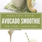 Pinterest collage for avocado smoothies