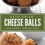 Pinterest collage for Keto Broccoli Cheese Bites