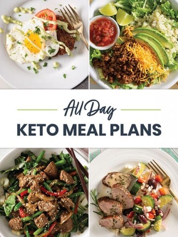 Collage of recipes for Keto Meal Plan