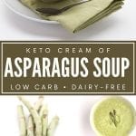 Pinterest collage for keto Asparagus Soup