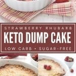 Pinterest collage for Keto Dump Cake