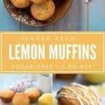 Pinterest collage for Keto Lemon Muffins