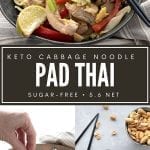 Pinterest collage for Keto Pad Thai