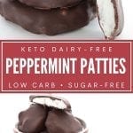 Pinterest collage for keto peppermint patties