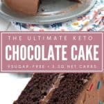 Pinterest collage for Keto Chocolate Cake