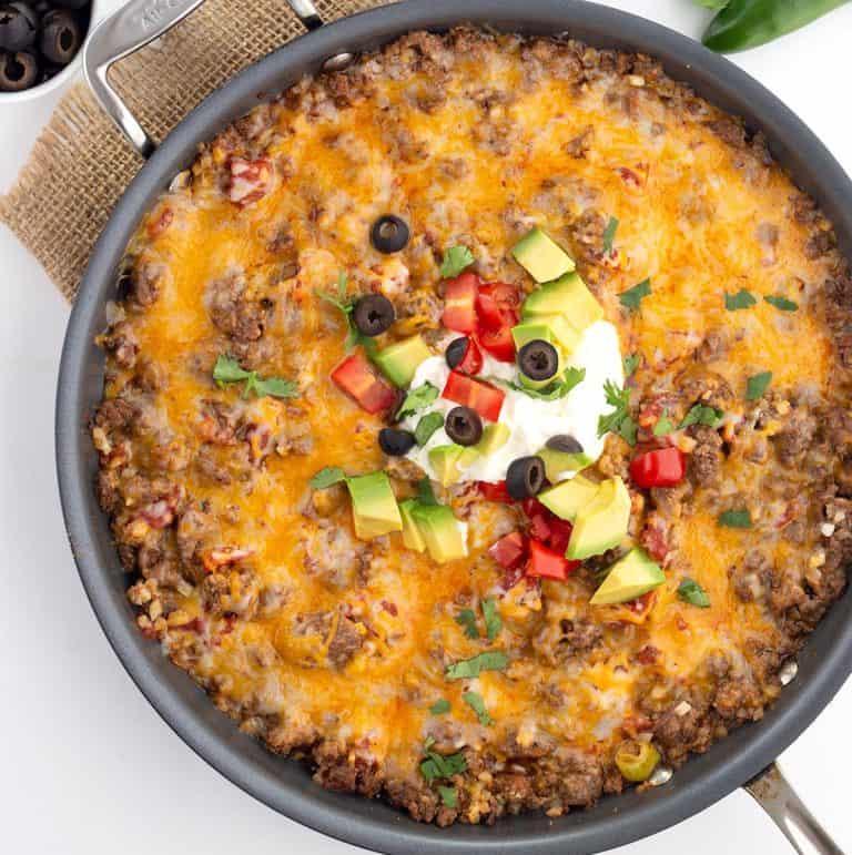 Mexican Cauliflower Rice - Easy one pan dinner!